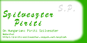 szilveszter piriti business card